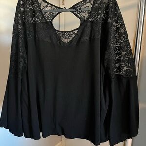 Torrid Black Lace Detail Top